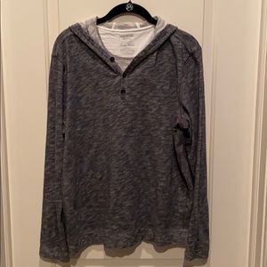 Vince light weight Hooded Henley sweater